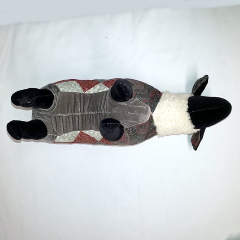 Handcrafted Standing Sheep - Primitive Folk Art Quilt Patchwork 16” Vintage - Picture 6 of 6